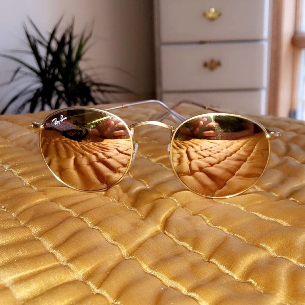 Ray Ban RB3447 Round Metal 112/Z2 Pink Metallic 💕